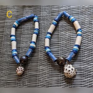 Handmade Clay, Grey Pearl, and Drupe Shells